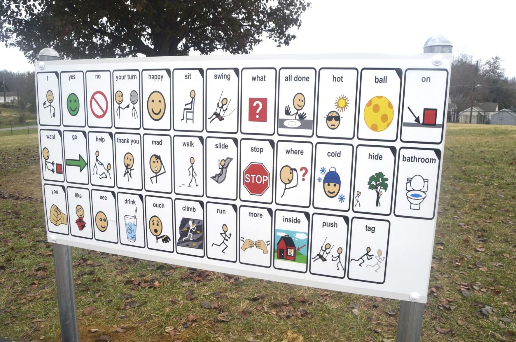 Boards help nonverbal students communicate during recess